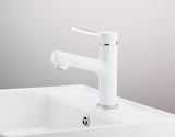 FRAP Innovative Basin Faucet White Spray Paint Bathroom Mixer Single Handle Basin Faucet Home Bath Cold And Hot Water TapF1044-8