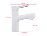 FRAP Innovative Basin Faucet White Spray Paint Bathroom Mixer Single Handle Basin Faucet Home Bath Cold And Hot Water TapF1044-8