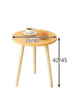 Mrosaa Tea Table End Table For Office Coffee Table Wooden Round Magazine Shelf Small Table Movable Bedroom Living Room Furniture