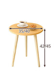 Mrosaa Tea Table End Table For Office Coffee Table Wooden Round Magazine Shelf Small Table Movable Bedroom Living Room Furniture