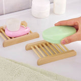 Natural Wood Soap Dish Bathroom Accessories Home Storage Organizer Bath Shower Plate Durable Portable Soap Tray Holder 1PC