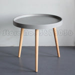 Nordic Ins Small Round Table Bedroom Living Room Modern Coffee Table Sofa Side Wooden Legs Sofa Corner Table Desk Home Furniture