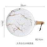 Best Gold Marble Glazes Ceramic Party Tableware Set Porcelain Breakfast Plates Dishes Noodle Bowl Coffee Mug Cup For Decoration