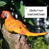 Resin Parrot Statue Wall Mounted DIY Outdoor Garden Tree Decoration Animal Sculpture For Home Office Garden Decor Ornament