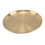 Dinner Plates European Style Gold Dessert Plate Kitchen Serving Dishes Salad Round Plate Cake Tray Western Steak Round Tray