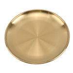 Dinner Plates European Style Gold Dessert Plate Kitchen Serving Dishes Salad Round Plate Cake Tray Western Steak Round Tray