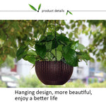 Resin Hanging plant Pots Basket Plant Hang Plant Flower pot Hanger Outdoor Hanging Pot Holder Basket for wall decoration garden