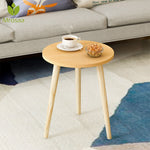 Mrosaa Tea Table End Table For Office Coffee Table Wooden Round Magazine Shelf Small Table Movable Bedroom Living Room Furniture