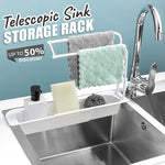 Telescopic Sink Storage Rack  Telescopic Sink Rack Holder Expandable Storage Drain Basket Kitchen Household Adjustment Drain