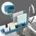 Telescopic Sink Storage Rack  Telescopic Sink Rack Holder Expandable Storage Drain Basket Kitchen Household Adjustment Drain