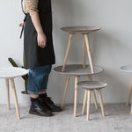 Tea Table End Table For Office Coffee Table Wooden Round Magazine Shelf Small Sofa Side Table Movable Living Room Furniture