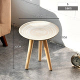 Tea Table End Table For Office Coffee Table Wooden Round Magazine Shelf Small Sofa Side Table Movable Living Room Furniture