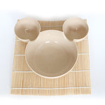 3pcs Wheat Straw Baby Cartoon Tableware Set Children's Dishes Kids Dinner Platos Baby Feeding Plate Training Bowl Spoon Fork