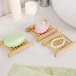 Natural Wood Soap Dish Bathroom Accessories Home Storage Organizer Bath Shower Plate Durable Portable Soap Tray Holder 1PC