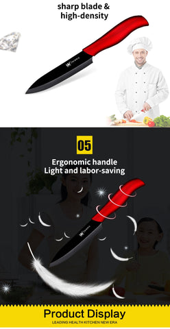 XYj Kitchen Knife Ceramic Knife Set 3 4 5 inch +Free Peeler Red Purple  Blue Multi-colors ABS+TPR Handle Kitchen Accessories - Price history &  Review, AliExpress Seller - Ceramica Store