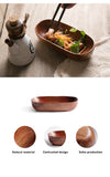 Japanese Style Dried Fruit Dish Solid Wood Tableware Food Serving Tray Desserts Snack Dishes Household Plate Dinnerware