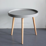 Nordic Ins Small Round Table Bedroom Living Room Modern Coffee Table Sofa Side Wooden Legs Sofa Corner Table Desk Home Furniture