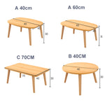 Tea Table End Table For Office Coffee Table Wooden Round/Square Magazine Shelf Small Table Movable Bedroom Living Room Furniture