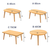 Tea Table End Table For Office Coffee Table Wooden Round/Square Magazine Shelf Small Table Movable Bedroom Living Room Furniture