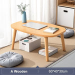 Tea Table End Table For Office Coffee Table Wooden Round/Square Magazine Shelf Small Table Movable Bedroom Living Room Furniture