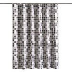 Waterproof Shower Curtain with 12 Hooks Mosaic Printed Bathroom Curtains Polyester Cloth Bath Curtain for Bathroom Decoration