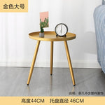 Folding Iron Small Round Coffee Table Couches Sofa Bed Side Table Home Furniture for Living Room Balcony Garden Tea Tables