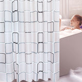 PEVA Waterproof Shower Curtain Liner Translucent Bathroom Curtain Luxury Bath Curtain With 12 High Quality Hooks