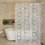 PEVA Waterproof Shower Curtain Liner Translucent Bathroom Curtain Luxury Bath Curtain With 12 High Quality Hooks