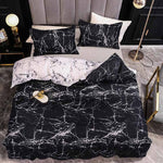 Marble Bedding Set For Bedroom Soft Bedspreads For Double Bed Home Comefortable Duvet Cover Quality Quilt Cover And Pillowcase