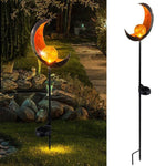 Solar LED Flame Light, Retro Iron Solar Garden Light Flame Effect Lamp Waterproof Outdoor Lights for Walkway Lawn Path Garden