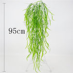 Artificial Plant Vines Wall Hanging Rattan Leaves Branches Outdoor Garden Home Decoration Plastic Fake Silk Leaf Green Plant Ivy