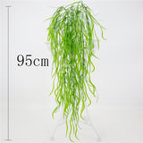 Artificial Plant Vines Wall Hanging Rattan Leaves Branches Outdoor Garden Home Decoration Plastic Fake Silk Leaf Green Plant Ivy