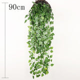 Artificial Plant Vines Wall Hanging Rattan Leaves Branches Outdoor Garden Home Decoration Plastic Fake Silk Leaf Green Plant Ivy