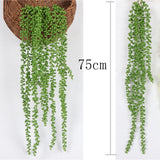 Artificial Plant Vines Wall Hanging Rattan Leaves Branches Outdoor Garden Home Decoration Plastic Fake Silk Leaf Green Plant Ivy