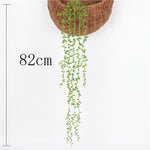 Artificial Plant Vines Wall Hanging Rattan Leaves Branches Outdoor Garden Home Decoration Plastic Fake Silk Leaf Green Plant Ivy