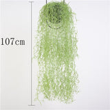 Artificial Plant Vines Wall Hanging Rattan Leaves Branches Outdoor Garden Home Decoration Plastic Fake Silk Leaf Green Plant Ivy