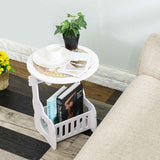 Small Round Coffee Table Bedside Table Tea Fruit Service Plate Tray Sofa Side Table Home Furniture Living Room Coffee Tables