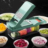 Food Chopper Vegetable-Fruit-Cheese-Onion Chopper Slicer Dicer Tomato Cutter Grater 12 in 1 Veggie Chopper Spiralizer Salad Pota