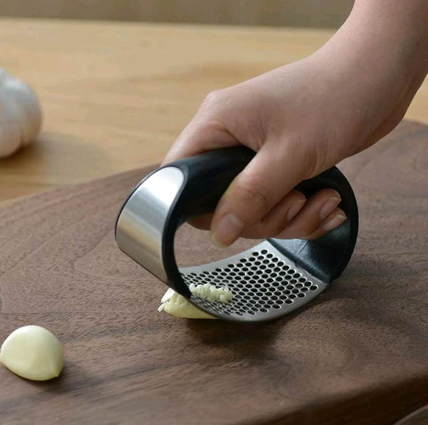 1pc Stainless Steel Garlic Press, Manual Garlic Mincer, Multifunctional  Garlic Onion Mincer Slicer