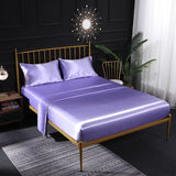 LISM 4pcs Bedding Set Bed Linen Sets Satin Mattress Cover Set Sabanas King Size Bedsheet Smooth Soft Cool Bed Sheets pillowcase