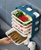 Kitchen Hot Pot Side Dish Plates Multi-layer Side Dish Holder Rack Wall-mounted Food Storage Rack Prepare Dish Side Dishes Tray