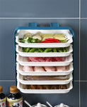 Kitchen Hot Pot Side Dish Plates Multi-layer Side Dish Holder Rack Wall-mounted Food Storage Rack Prepare Dish Side Dishes Tray