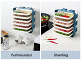 Kitchen Hot Pot Side Dish Plates Multi-layer Side Dish Holder Rack Wall-mounted Food Storage Rack Prepare Dish Side Dishes Tray