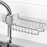 Kitchen Stainless Steel Sink Organizer Faucet Sink Holder Shelf Soap Sponge Drain Basket Rack Bathroom Storage Hanging Rack