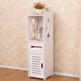 4 Layers Living Room Cabinet Rack Cupboard Storage Shelves Bathroom Corner Floor Cabinet Unit Toilet Tissue Drawers Furniture