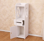 4 Layers Living Room Cabinet Rack Cupboard Storage Shelves Bathroom Corner Floor Cabinet Unit Toilet Tissue Drawers Furniture