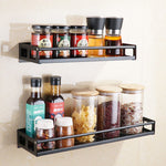 Kitchen Organizer Wall Mount Bracket Wall Storage Rack Spice Jar Rack Cabinet Shelf Kitchen Gadget Supplies Bathroom Rack