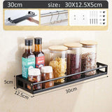 Kitchen Organizer Wall Mount Bracket Wall Storage Rack Spice Jar Rack Cabinet Shelf Kitchen Gadget Supplies Bathroom Rack