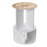 2 Layer Round Coffee Tables Waterproof Bedside Table Magazine Shelf Sofa Side Table Living Room Dining Table Furniture Modern