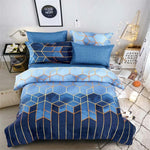 Geometric Duvet Cover Comforter Bedding Queen King Bed Linens (No Sheet)